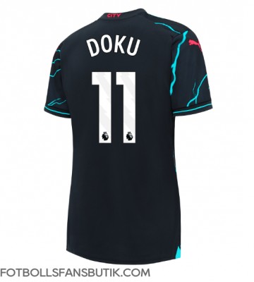 Manchester City Jeremy Doku #11 Replika Tredje Tröja Damer 2023-24 Kortärmad